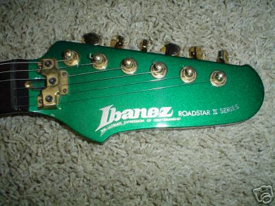 Green Roadstar II headstock front