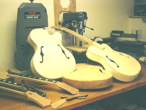 Archtops under construction