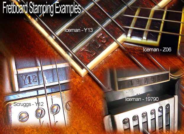 Examples of Ibanez fretboard stamping